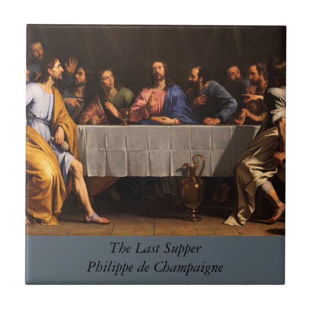 The Last Supper with Disciples Ceramic Tile (Front)