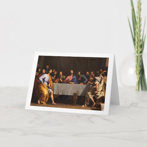 The Last Supper with Disciples Holiday Card