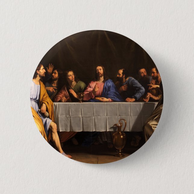 The Last Supper with Disciples Pinback Button (Front)