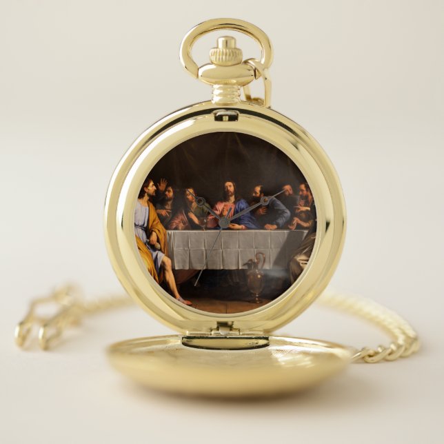 The Last Supper with Disciples Pocket Watch (Inside)