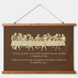 The Last Supper Wood Topped Wall Tapestry