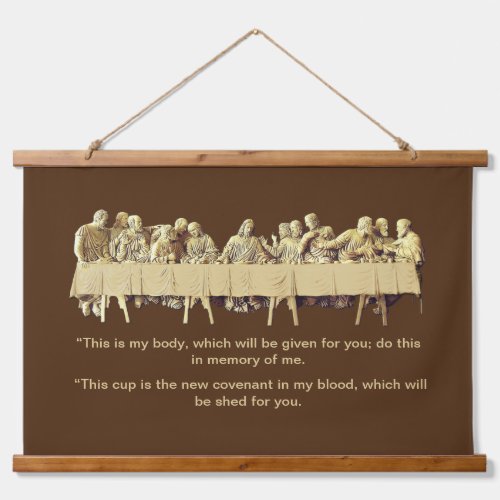 The Last Supper Wood Topped Wall Tapestry