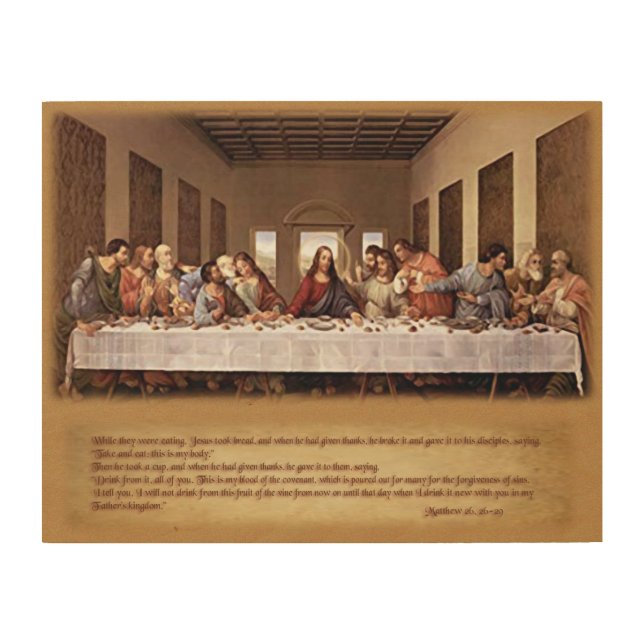 The Last Supper Wood Wall Art (Front)