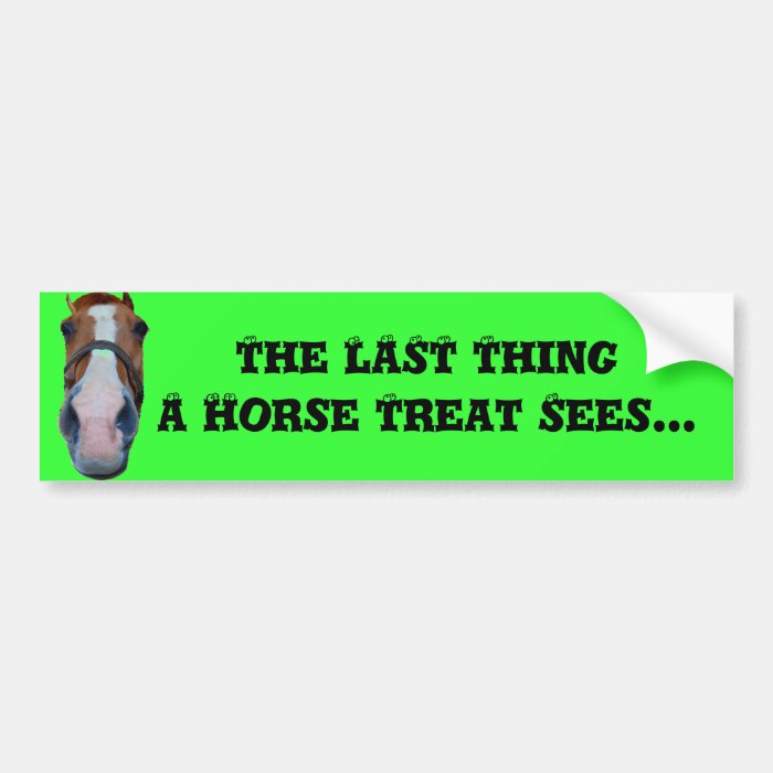 The LAST Thing A Horse Treat SeesBumper Stickers