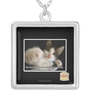 The last thing silver plated necklace