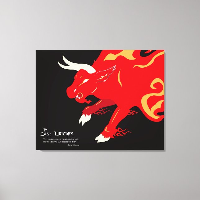 The Last Unicorn: The Red Bull Canvas Print (Front)