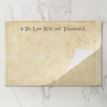 The Last Will And Testament Antique Parchment Paper Pad by camcguire at Zazzle