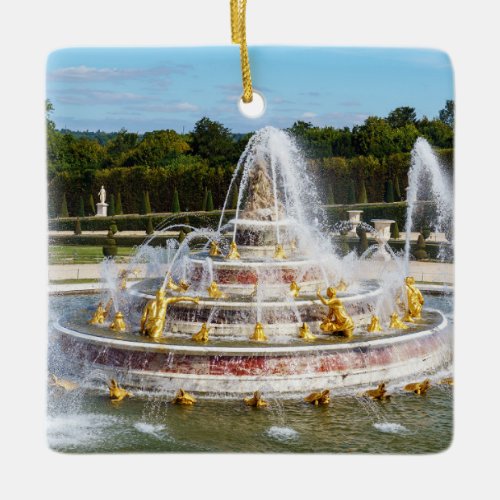 The Latona Fountain in the gardens of Versailles Ceramic Ornament