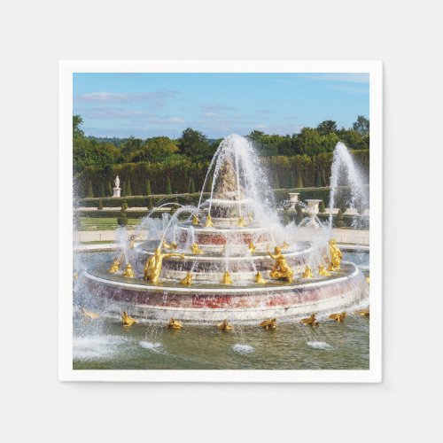The Latona Fountain in the gardens of Versailles Napkins