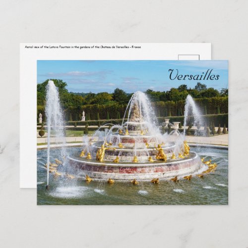 The Latona Fountain in the gardens of Versailles Postcard