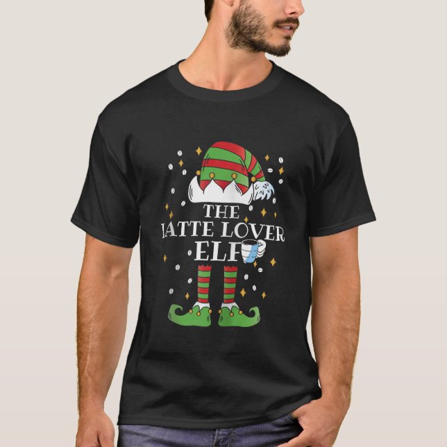 The Latte Lover Elf Coffee Zip Hoodie T-Shirt (Front)