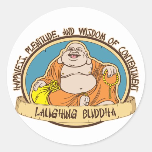 The Laughing Buddha Classic Round Sticker