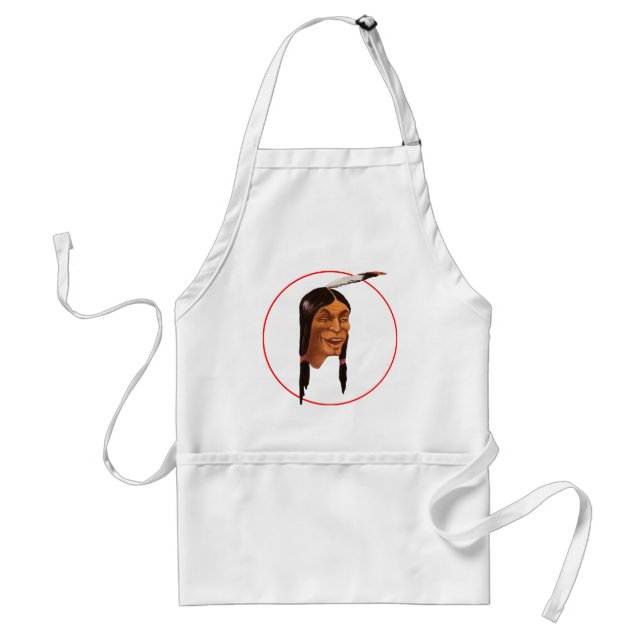 The Laughing Indian Adult Apron (Front)