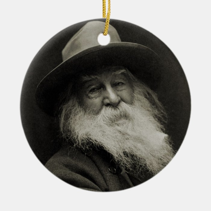 The Laughing Philosopher Poet Walt Whitman Christmas Ornaments