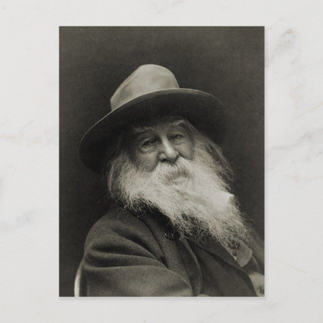 The Laughing Philosopher Poet Walt Whitman Postcard (Front)