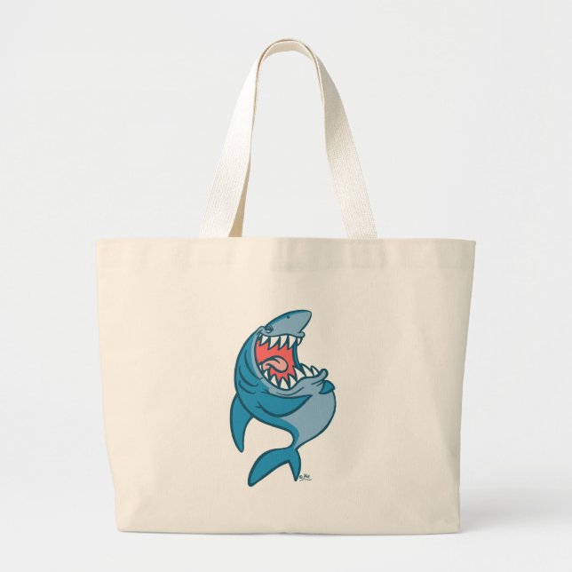 The Laughing Shark cartoon beach bag (Front)