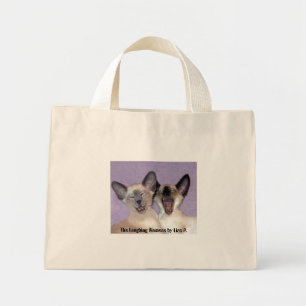 The Laughing Siamese blue striped tote bag by Lisa