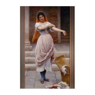 The Laundress by Eugen von Blaas Acrylic Print