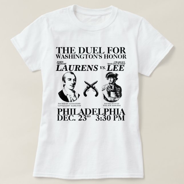 The Laurens-Lee Duel T-Shirt (Design Front)