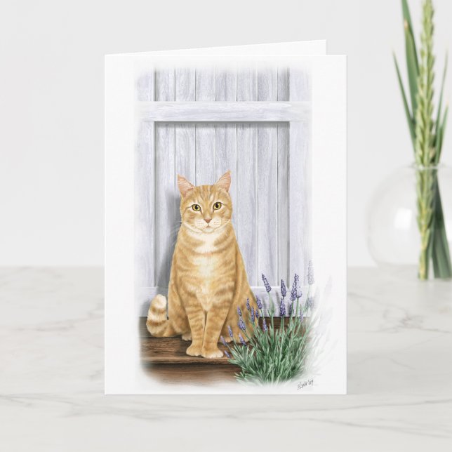 The Lavender Door Cat Card (Front)