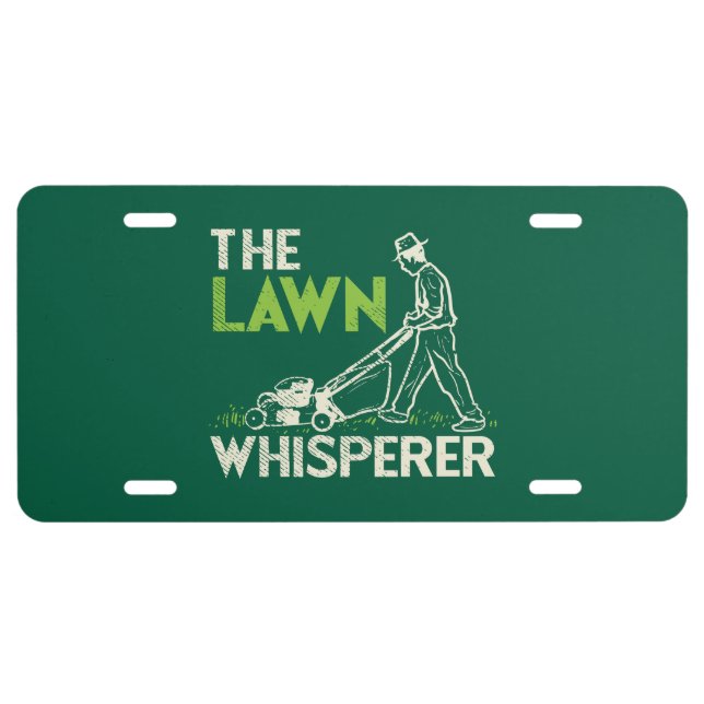 The Lawn Whisperer License Plate (Front)