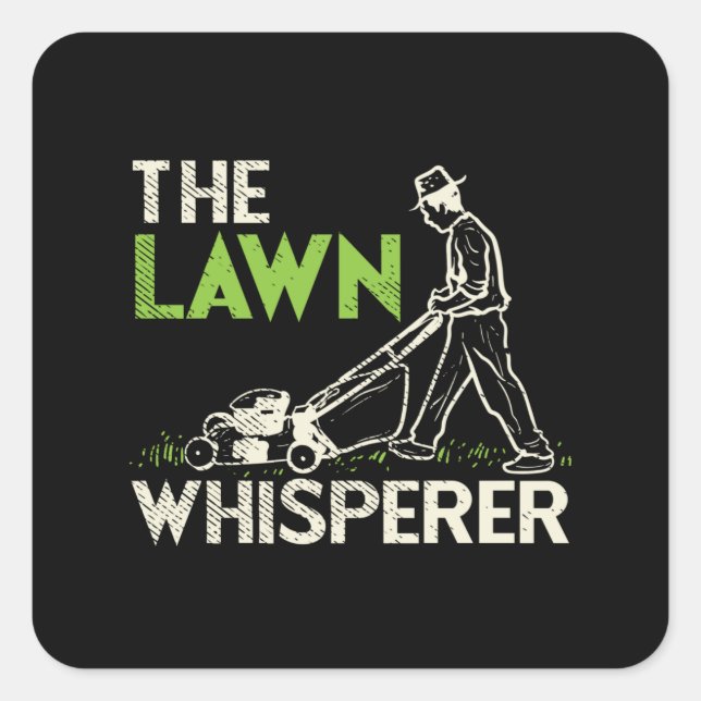 The Lawn Whisperer Square Sticker (Front)