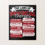 The Laws Of Physical Therapy Awesome Therapist Jigsaw Puzzle<br><div class="desc">The Laws Of Physical Therapy Awesome Therapist</div>