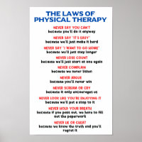 The Laws of Physical Therapy - Funny Motivational