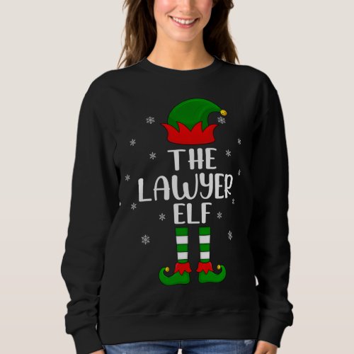 The Lawyer Elf Christmas Party Matching Family Xma Sweatshirt