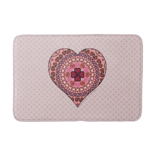 The Layers of the Heart Bath Mat