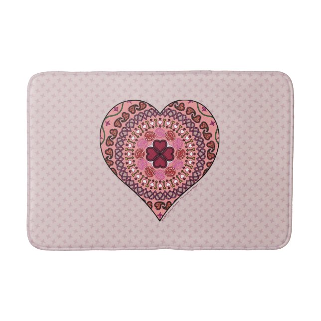 The Layers of the Heart Bath Mat (Front)
