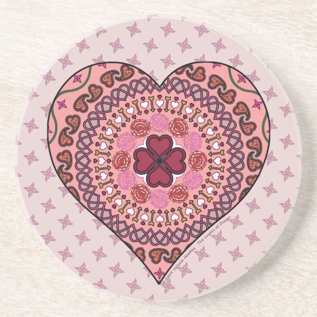 The Layers of the Heart Coaster (Front)