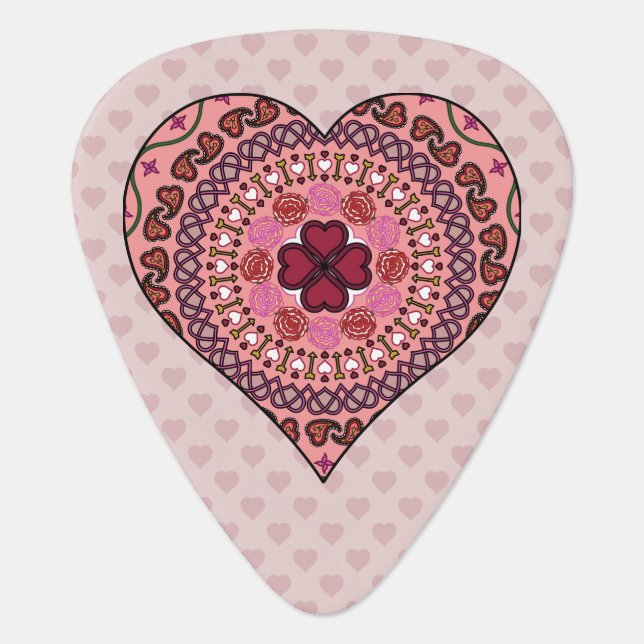 The Layers of the Heart Guitar Pick (Front)