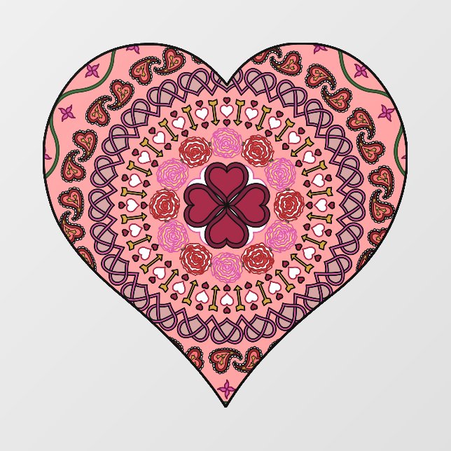 The Layers of the Heart Wall Decal (Front)