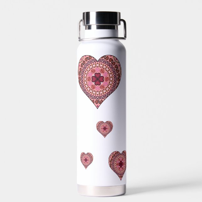 The Layers of the Heart Water Bottle (Back)