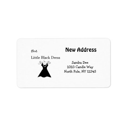 The LBD Fashionista New Home Address Label