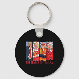 The Leader Of The Usa Trump 2024 Inauguration Day  Keychain