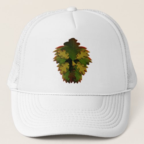 The Leafy Sentinel Green Man Trucker Hat
