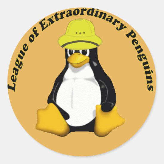 The League of Extraordinary Penguins Classic Round Sticker