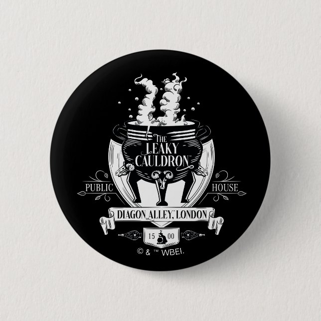 THE LEAKY CAULDRON™ Shop Graphic Button (Front)