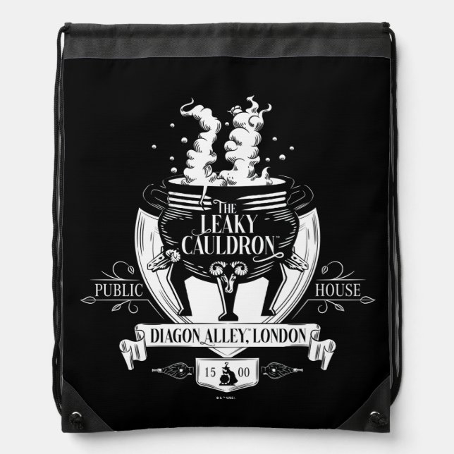 THE LEAKY CAULDRON™ Shop Graphic Drawstring Bag (Front)