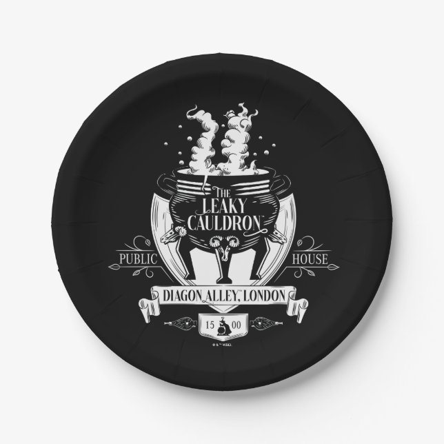 THE LEAKY CAULDRON™ Shop Graphic Paper Plates (Front)