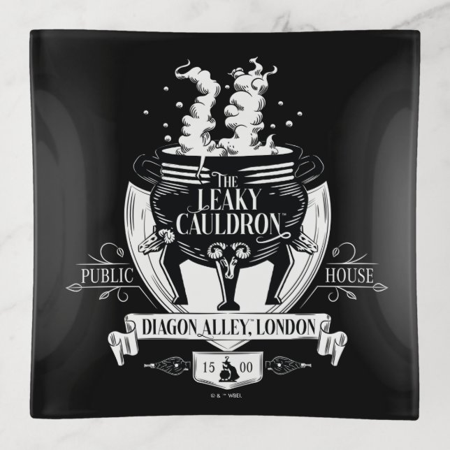 THE LEAKY CAULDRON™ Shop Graphic Trinket Tray (Front)