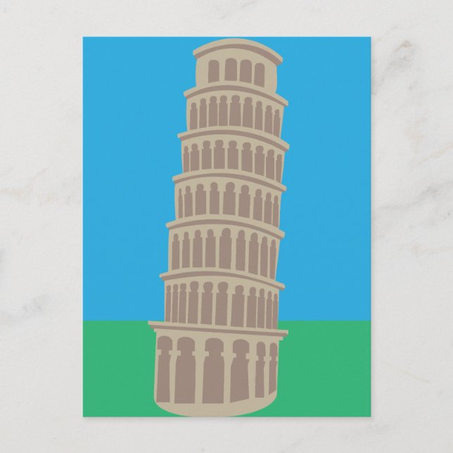 The Leaning Tower of Pisa from Italy Postcard (Front)