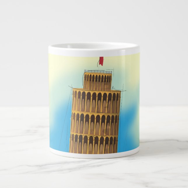 The Leaning Tower of Pisa Giant Coffee Mug (Front)