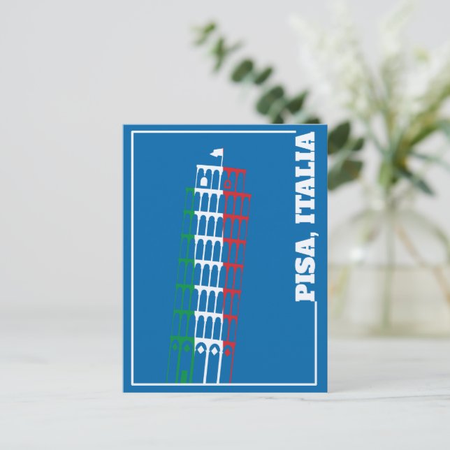 The Leaning Tower of Pisa, Italy Postcard (Standing Front)