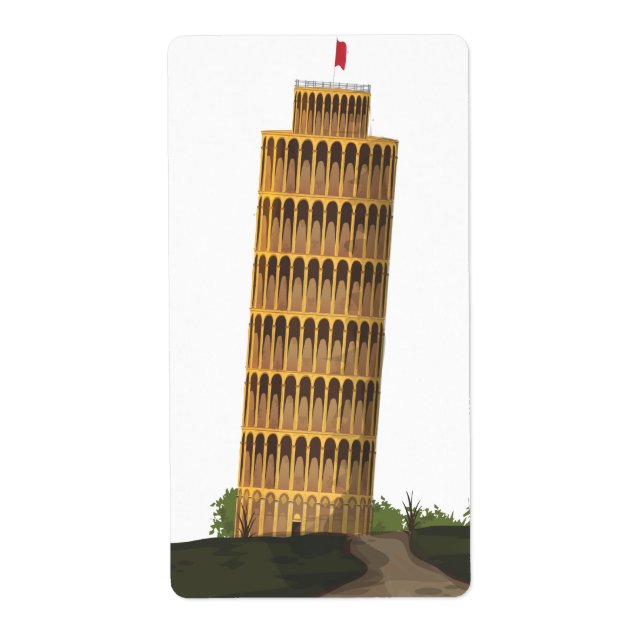 The Leaning Tower of Pisa Label (Front)