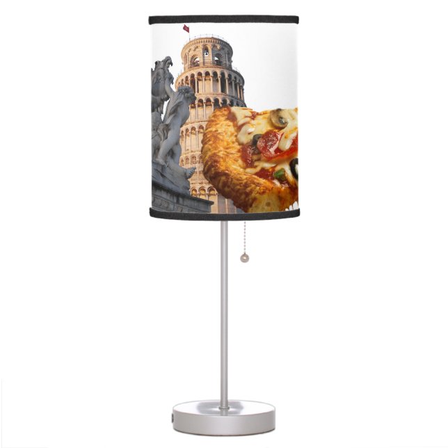 The Leaning Tower of Pizza Table Lamp (Left)