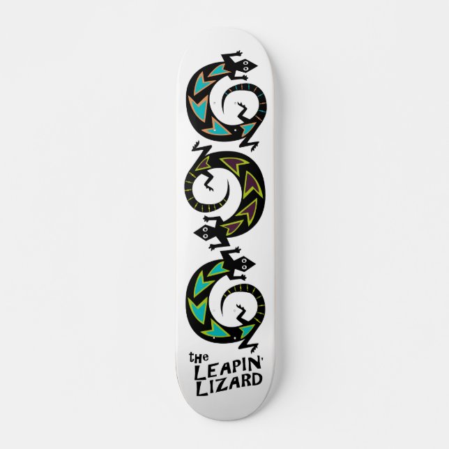 The Leapin' Lizard Skateboard Deck (Front)