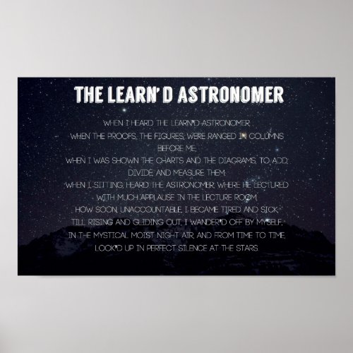 The Learnd Astronomer Poster